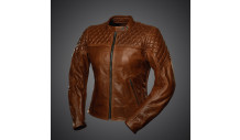 4SR dámská kožená bunda SCRAMBLER LADY COGNAC