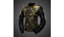 4 SR kožená bunda BOMBER LADY CAMO