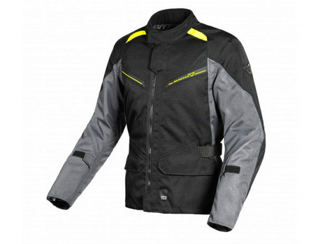 Pánská bunda na moto Macna Macna Murano black/grey/yellow
