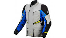 Bunda na moto Macna Fusor light grey/blue/black