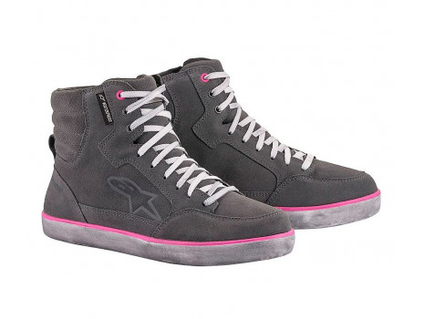 Dámské boty na moto Alpinestars J-6 waterproof women gray/fuschia