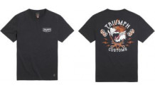 Tričko Triumph Custom Black Crew Tee