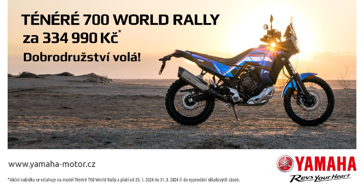 TÉNÉRÉ 700 WORLD RALLY Akční cena: 334.990 CZK (původní cena 354.990)