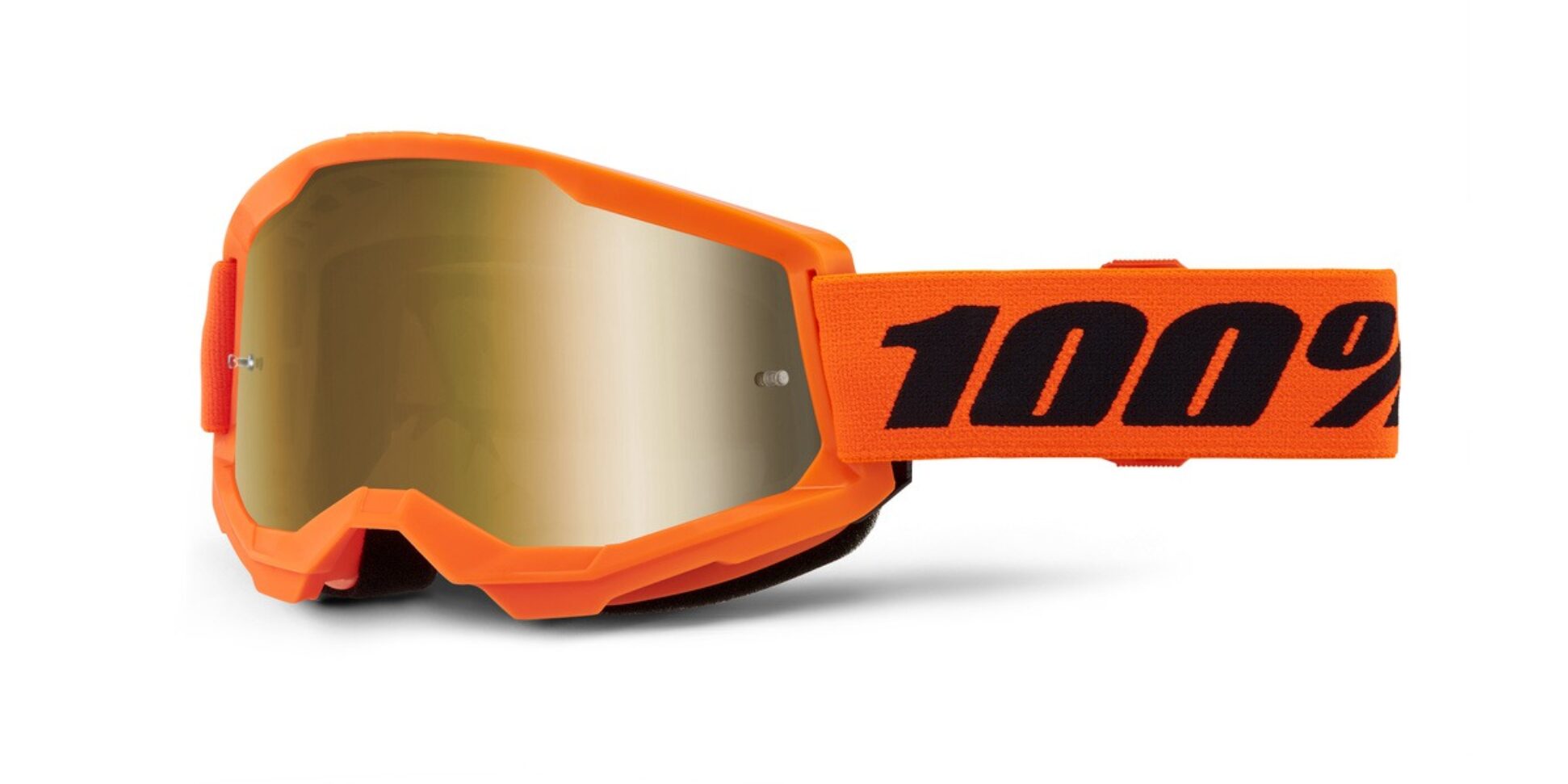 100% brýle STRATA 2 NEW oranžové, zlaté plexi