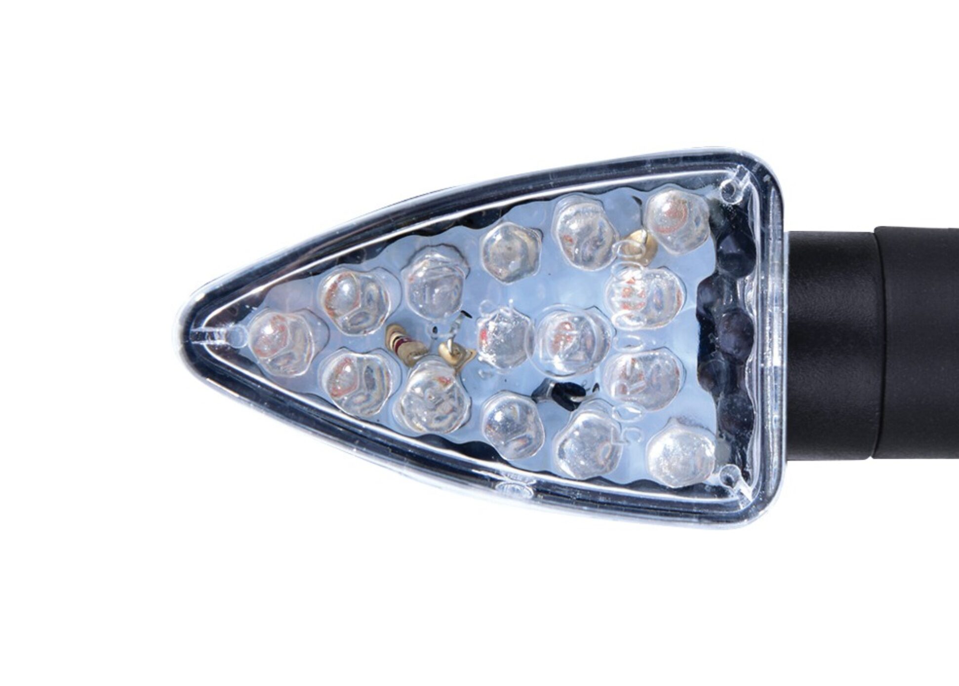 Oxford blinkr LED Arrow krátké (čiré sklíčko, černý plášť, pár) Indicators