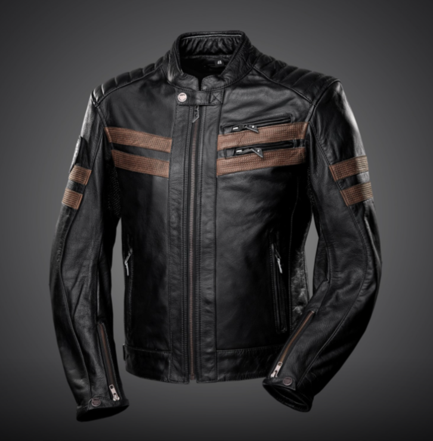 4SR kožená bunda COOL EVO hnědá