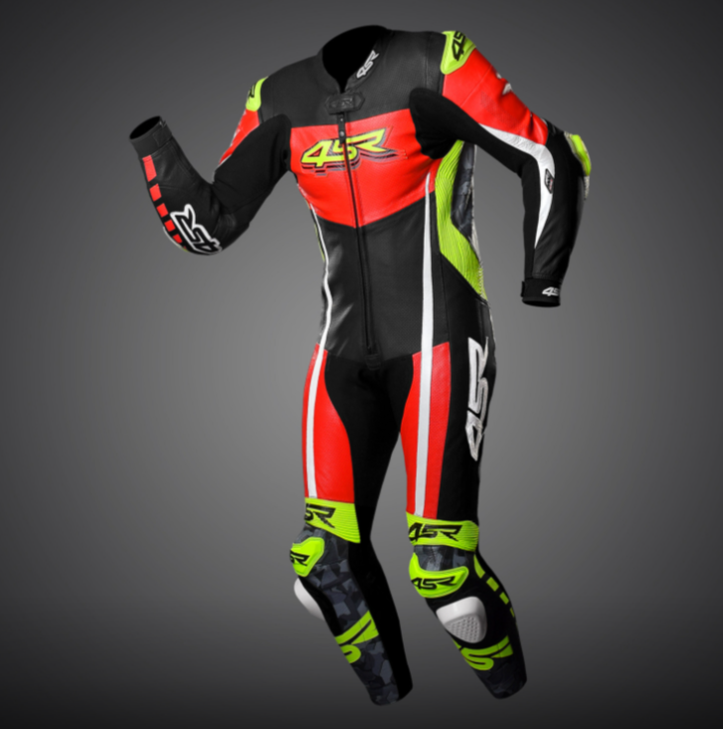 4SR Jednodílná Kombinéza Racing Neon AR
