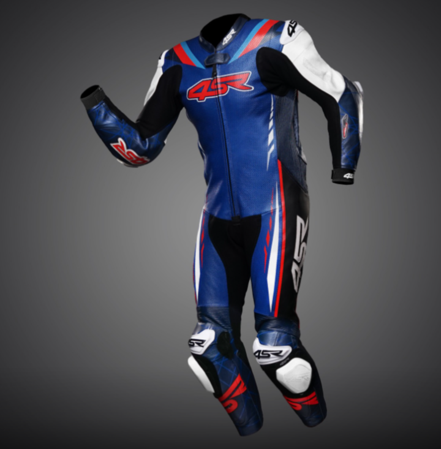 4SR Jednodílná Kombinéza Racing Blue AR