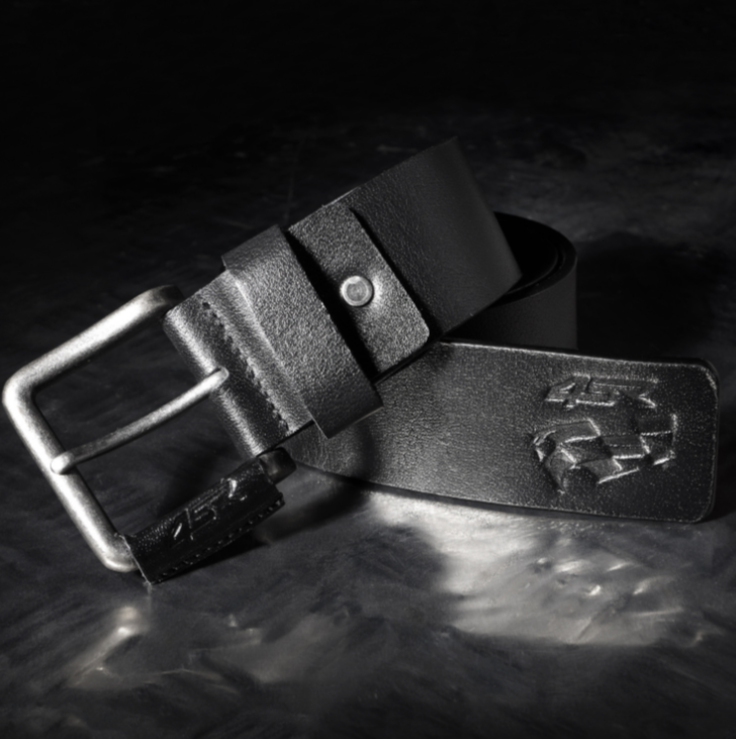 4SR Kožený Pásek Flag Černý