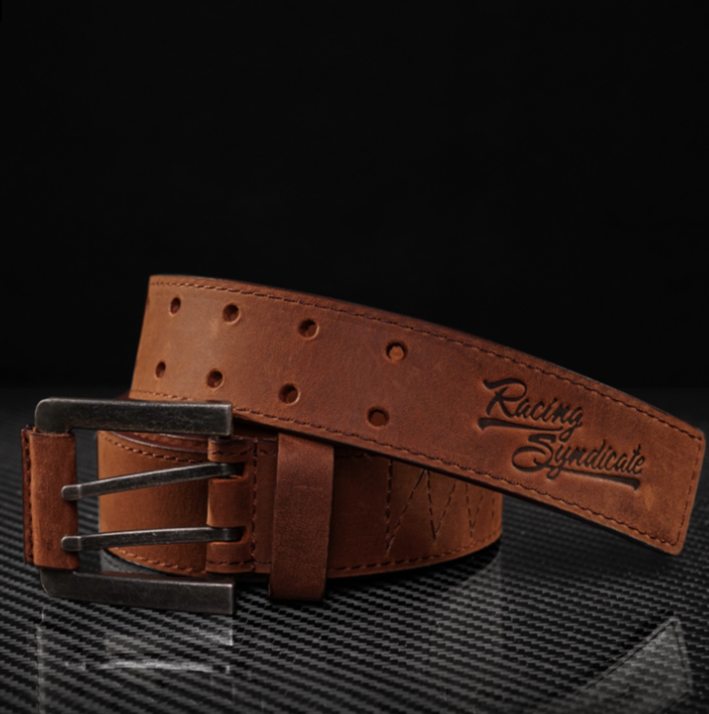 4SR Kožený Pásek Double Hnědý