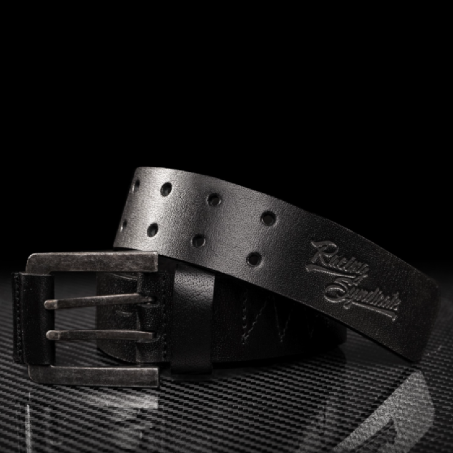 4SR Kožený Pásek Double Černý