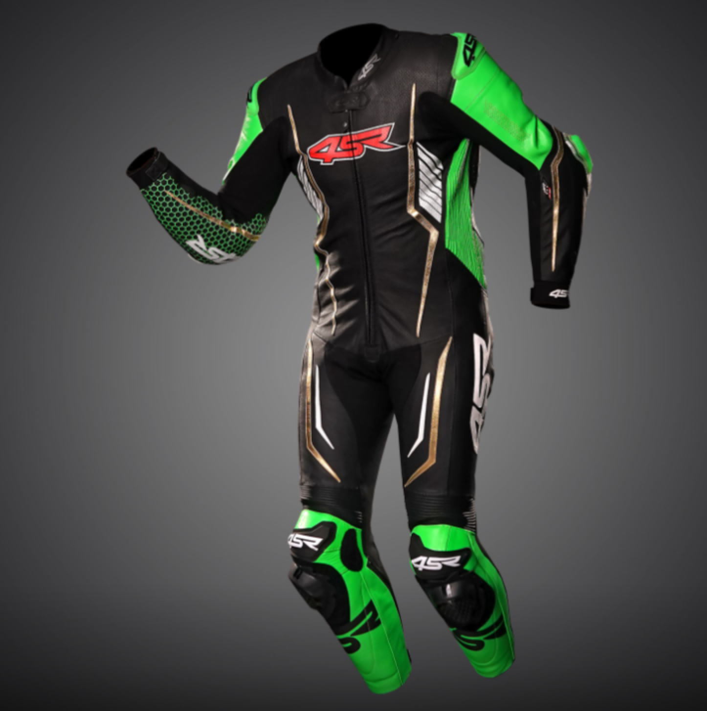 4SR Jednodílná Kombinéza Racing Monster Green AR