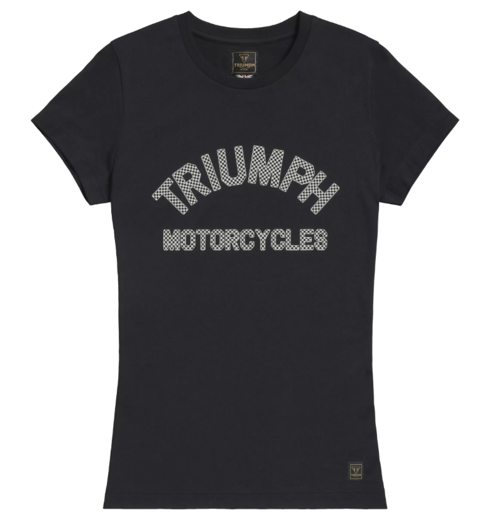 Triumph Tričko Luss Checkerboard Tee Black