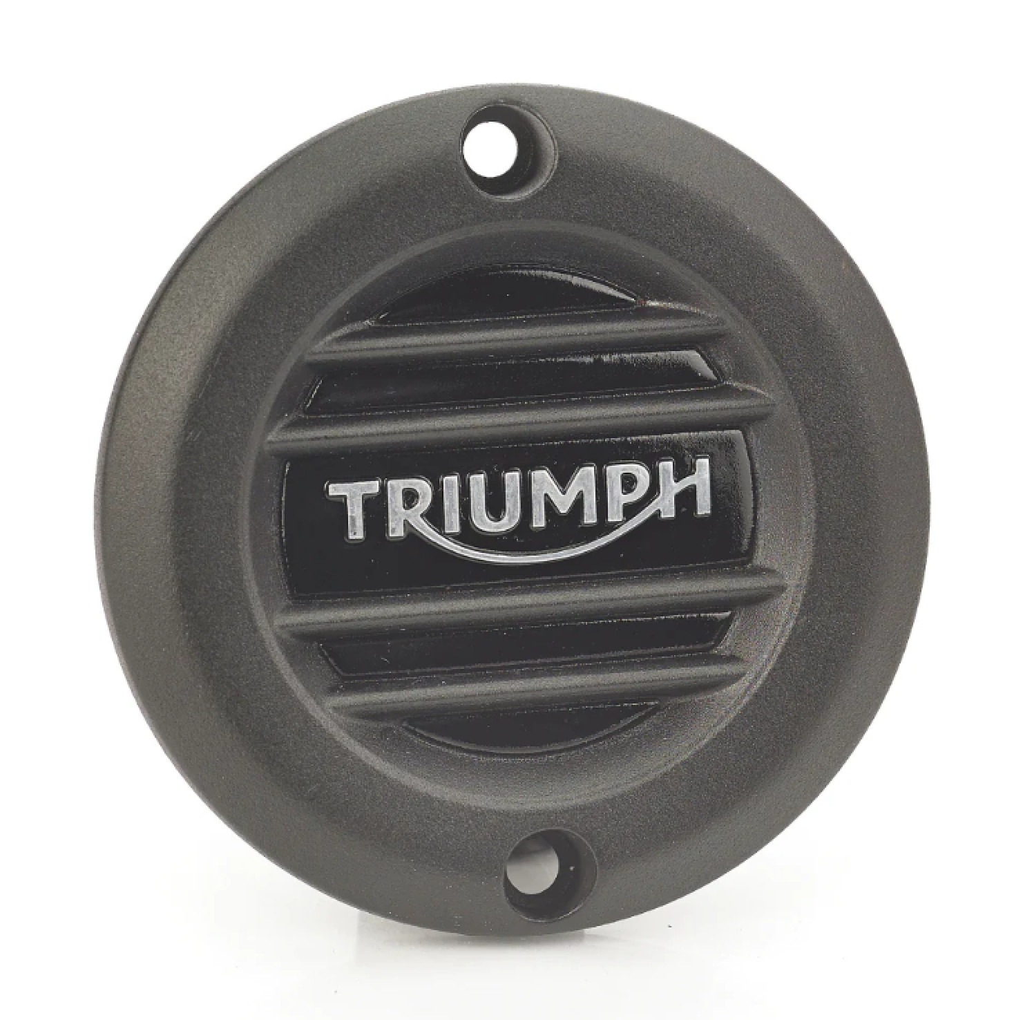 Triumph okrasné víčko spojky černé Black Clutch Badge Ribbed