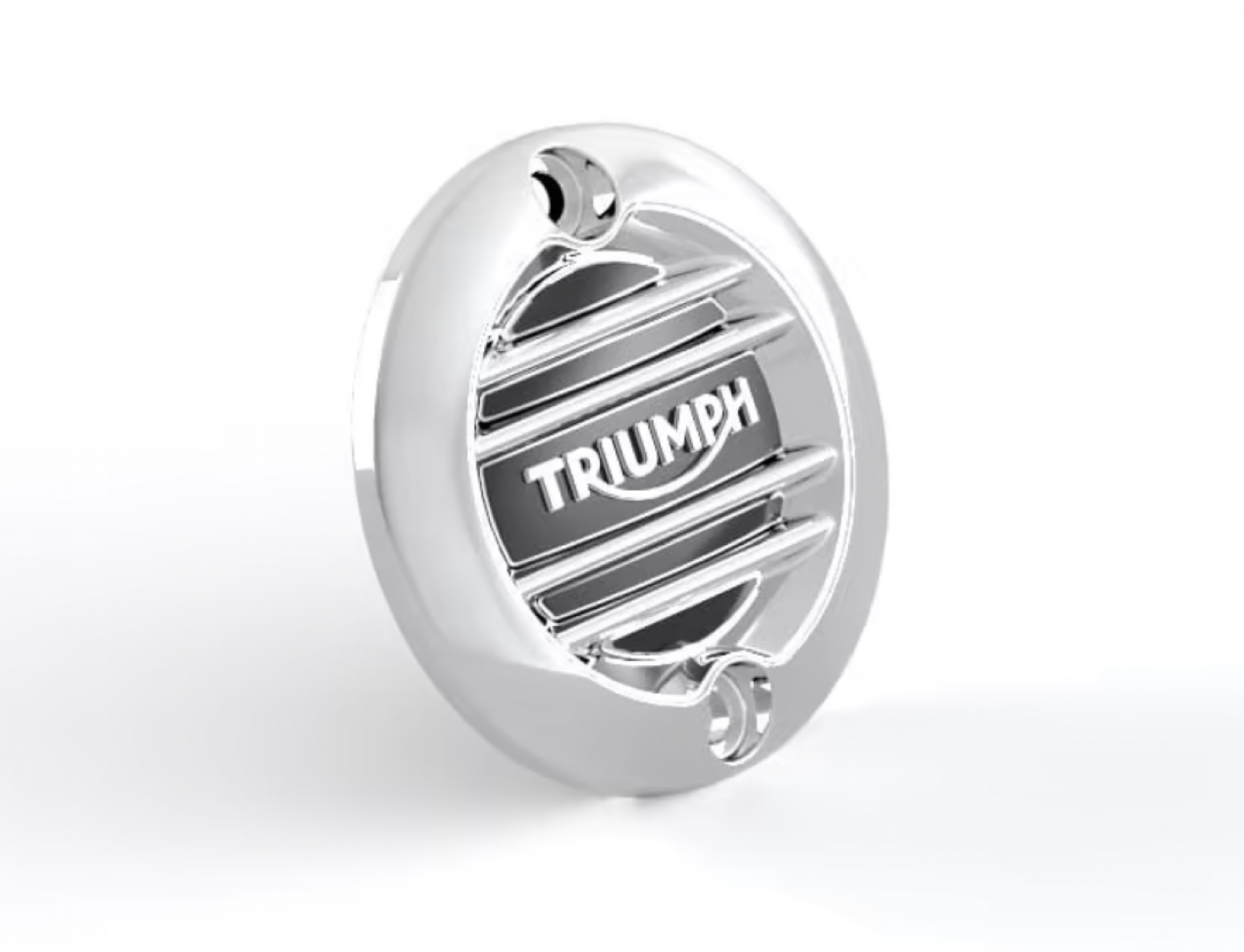 Triumph okrasné víčko alternátoru chromované Chrome ACG Badge Ribbed