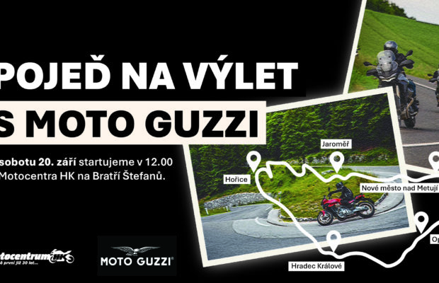 Odpolední výlet na Moto Guzzi – přidejte se k nám v sobotu 20. září
