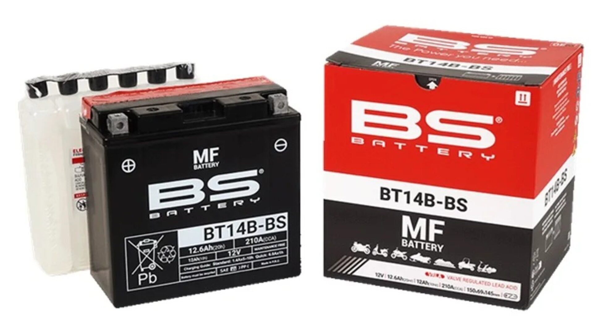 BS-BATTERY baterie BT14B-BS (YT14B-BS)