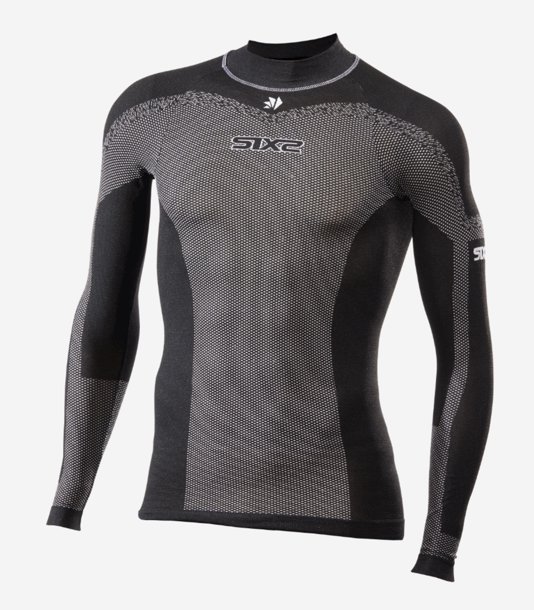 SIXS funkční triko s dlouhým rukávem a stojáčkem carbon TS3 V2 černé