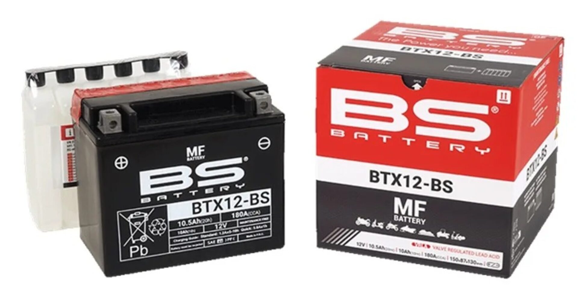 BS-BATTERY baterie BTX12-BS (YTX12-BS)