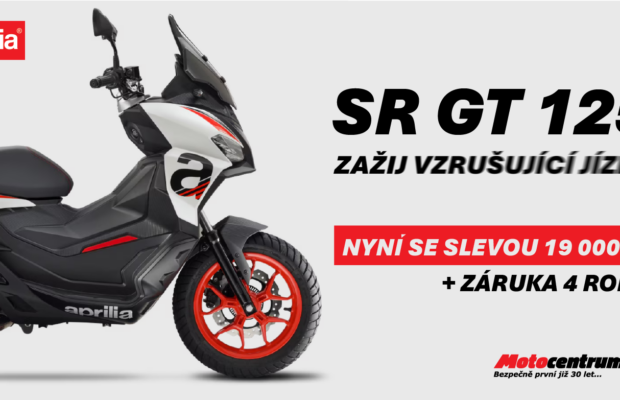 Skútr Aprilia 125 SR GT do konce října o 19 000 Kč výhodněji!