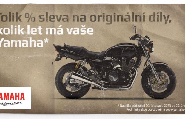 TOLIK % SLEVA NA ORIGINÁLNÍ DÍLY, KOLIK LET MÁ VAŠE YAMAHA
